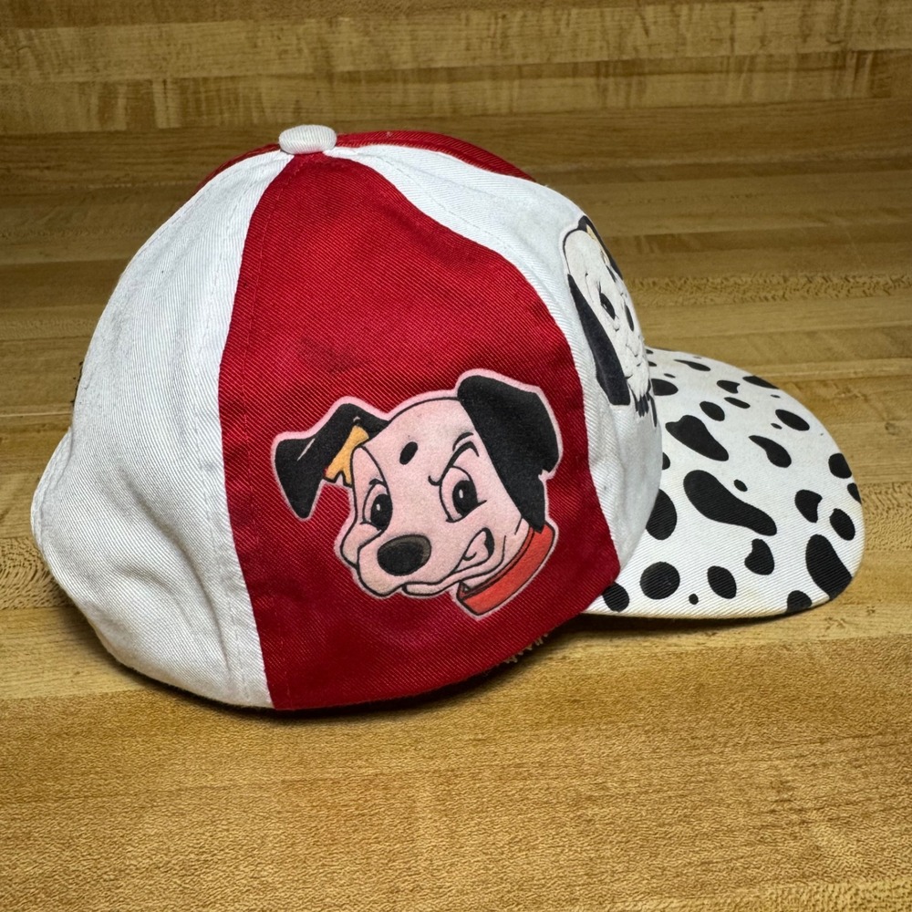Vintage Disney 101 Dalmatians Kids Snapback Hat Red White Goofy Hat Co Puppy - Picture 6 of 6